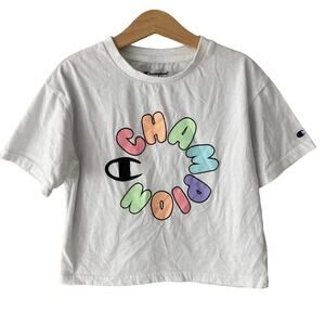 Champion Big Bubble Circle Graphic Boxy Tee - White - 6X